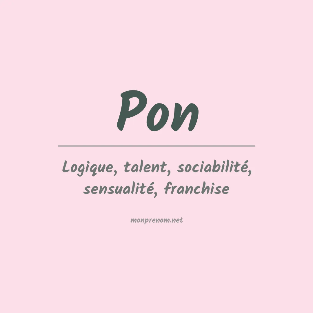 Prénom Pon