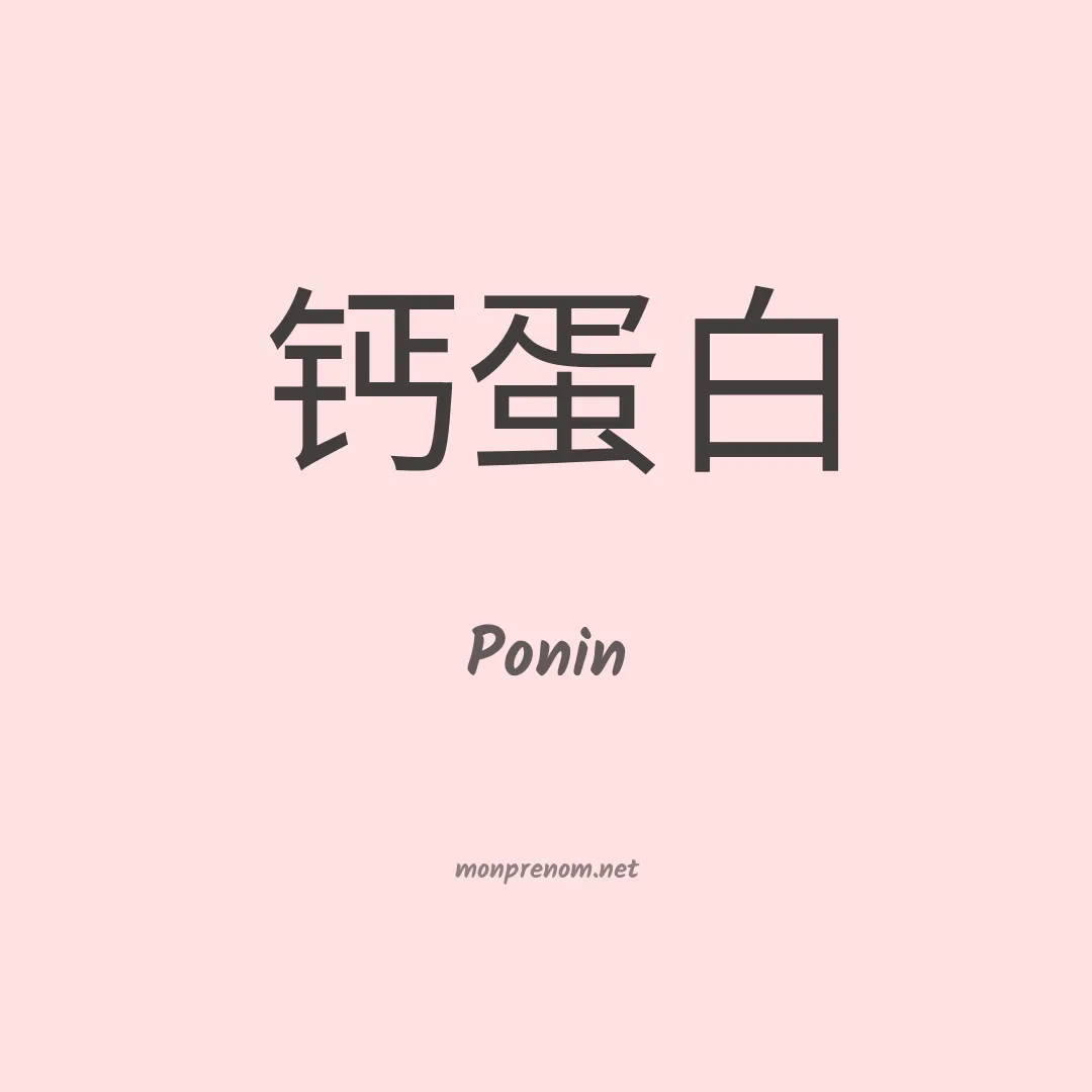 Ponin en chinois