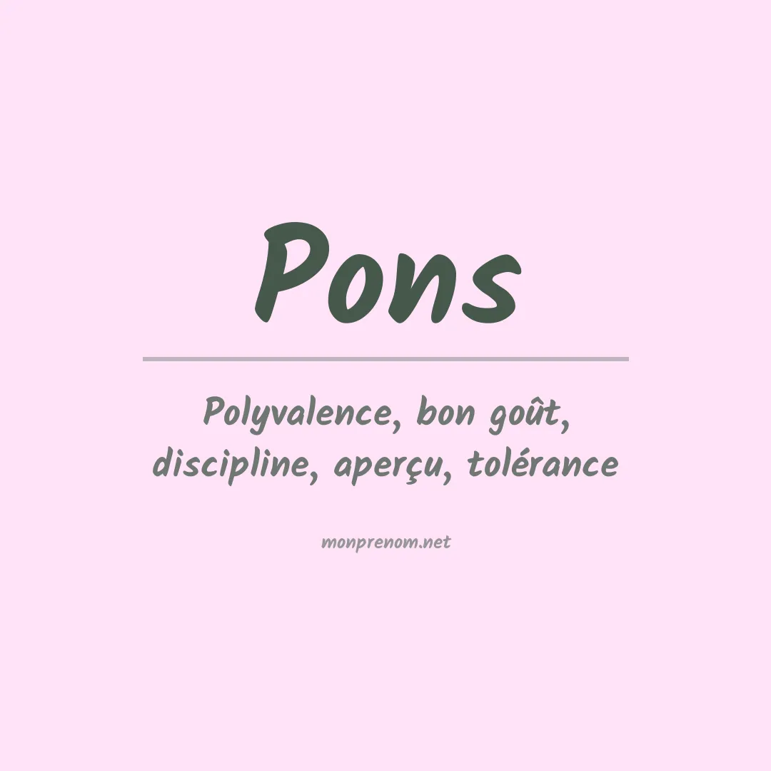 Prénom Pons