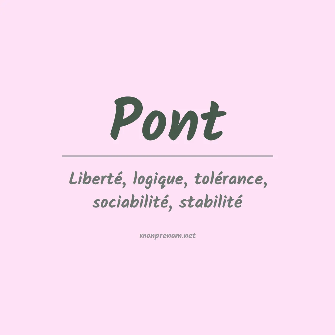 Prénom Pont