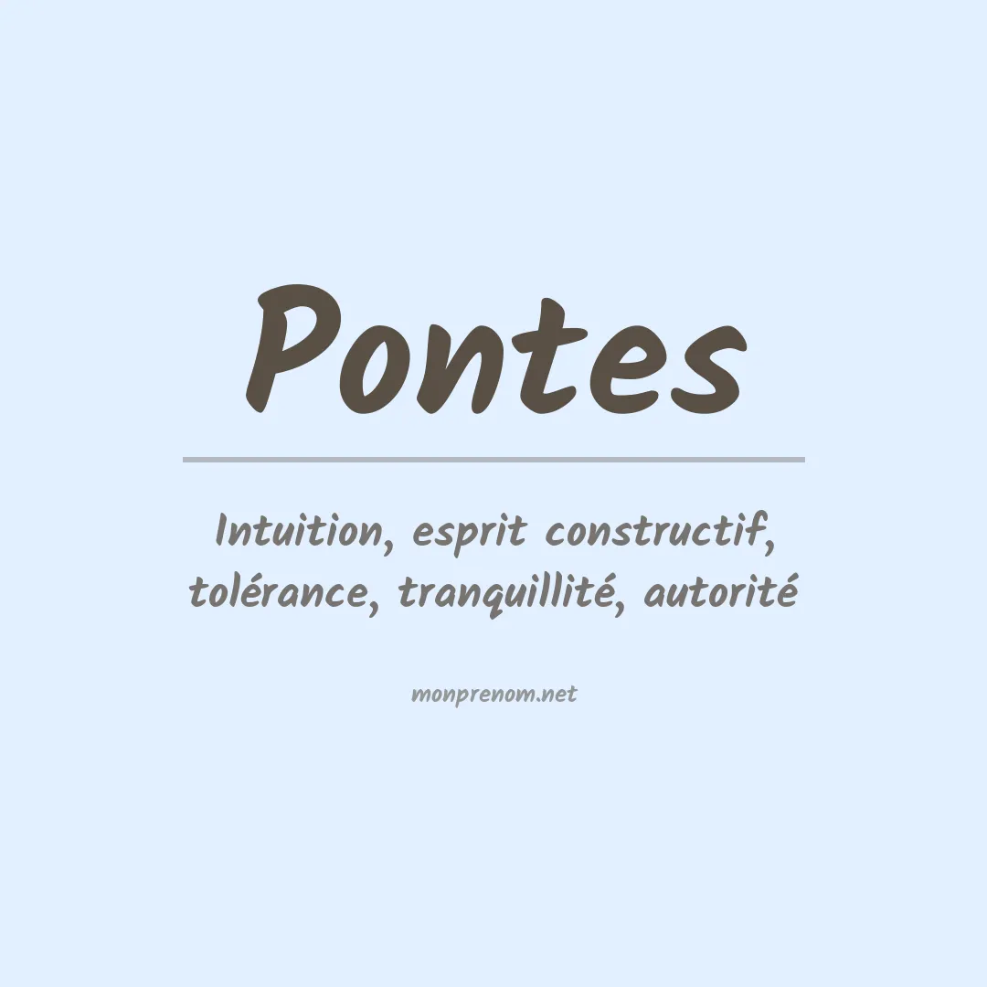 Prénom Pontes