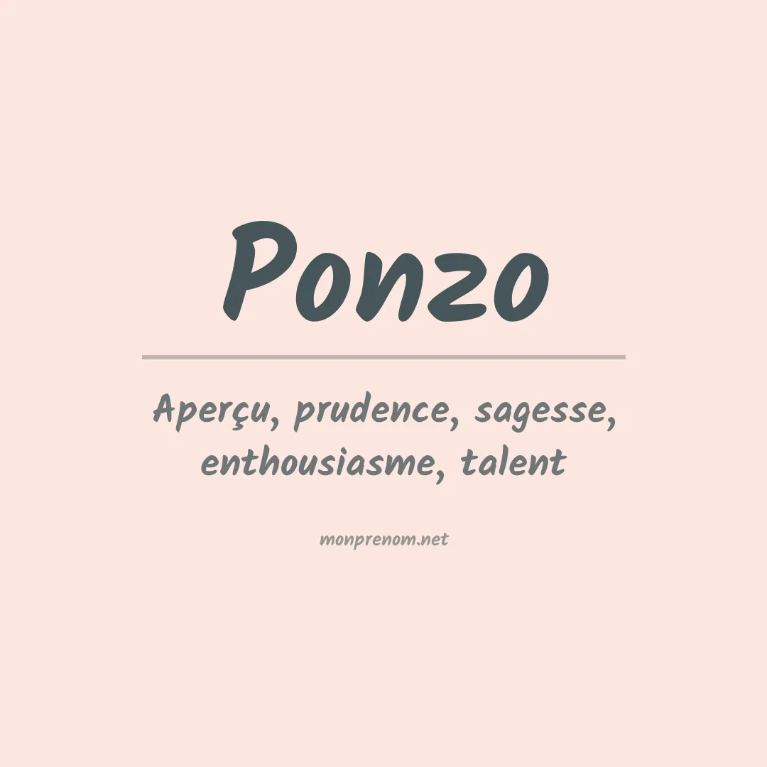 Prénom Ponzo