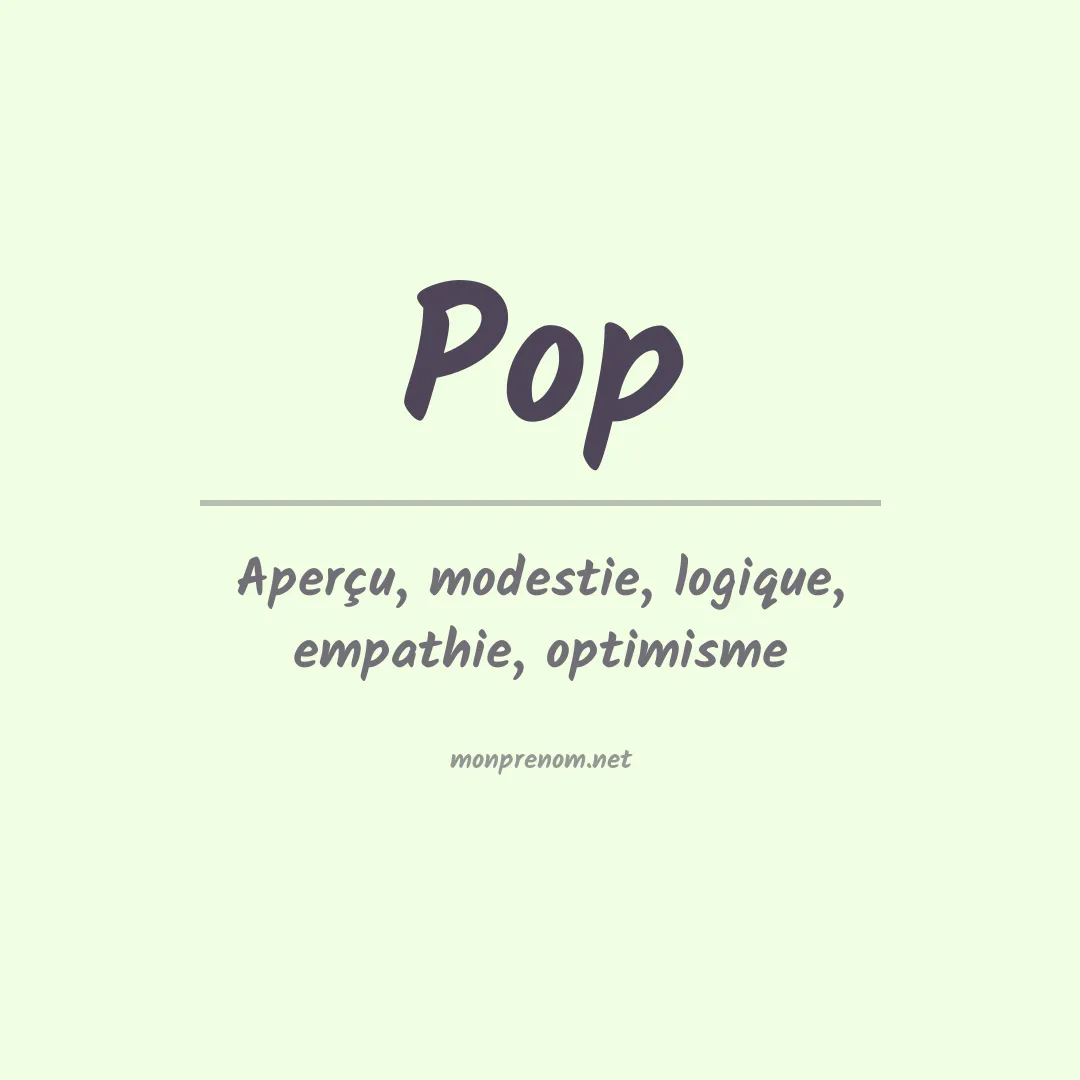 Prénom Pop