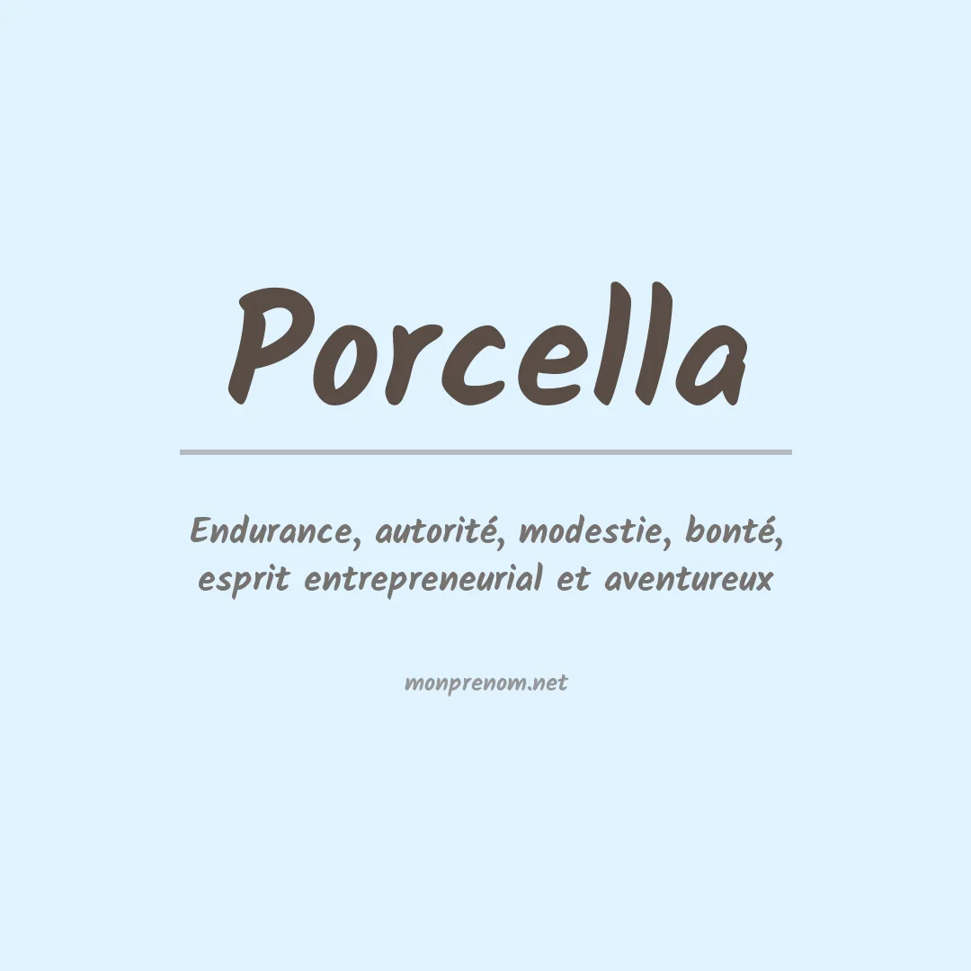 Prénom Porcella