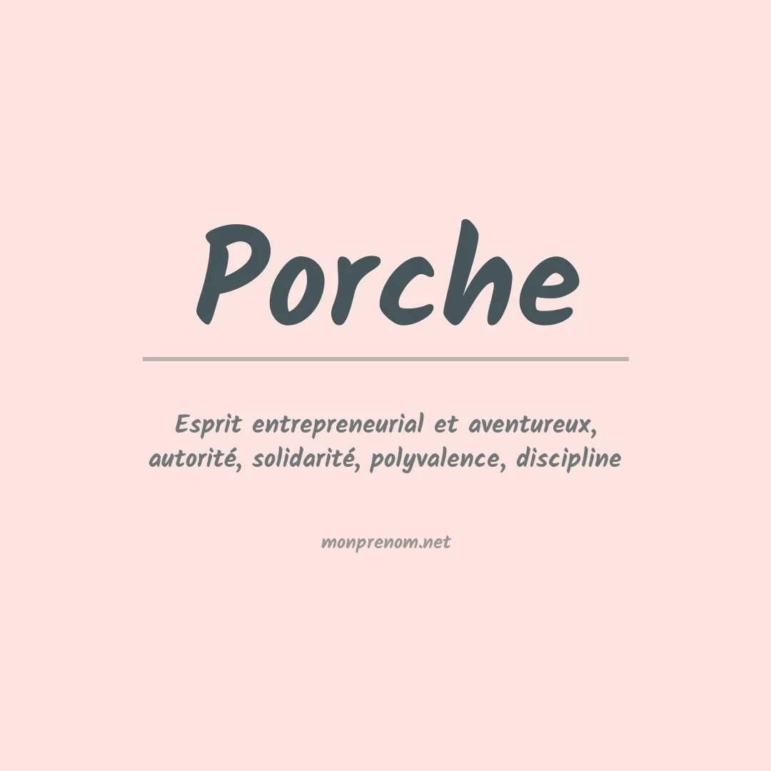 Prénom Porche