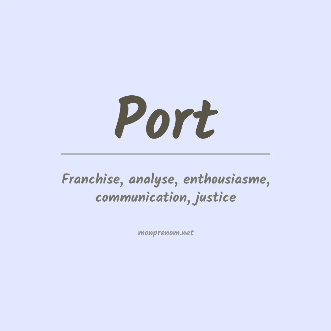 Prénom Port