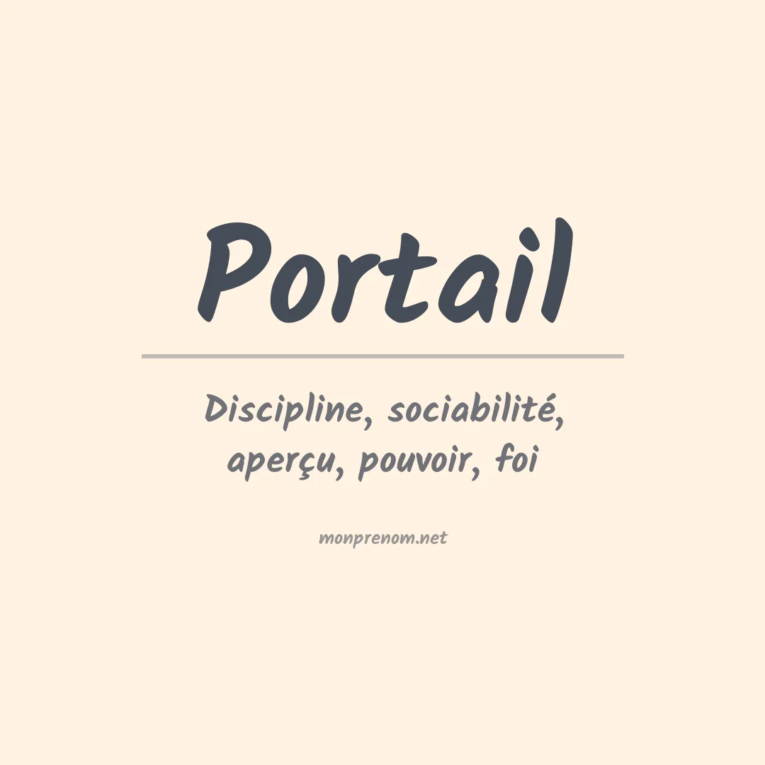 Signification du prénom Portail