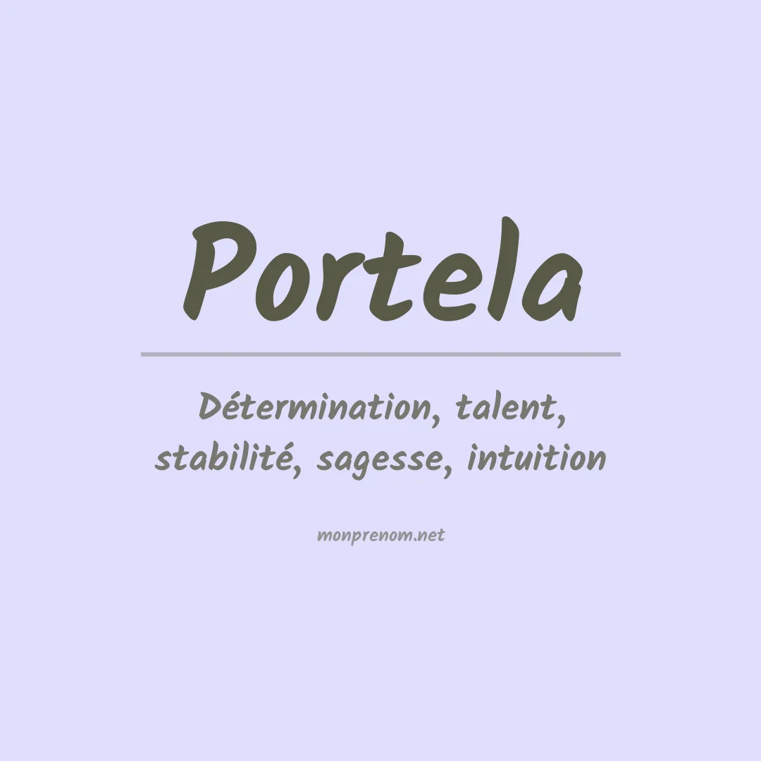 Prénom Portela