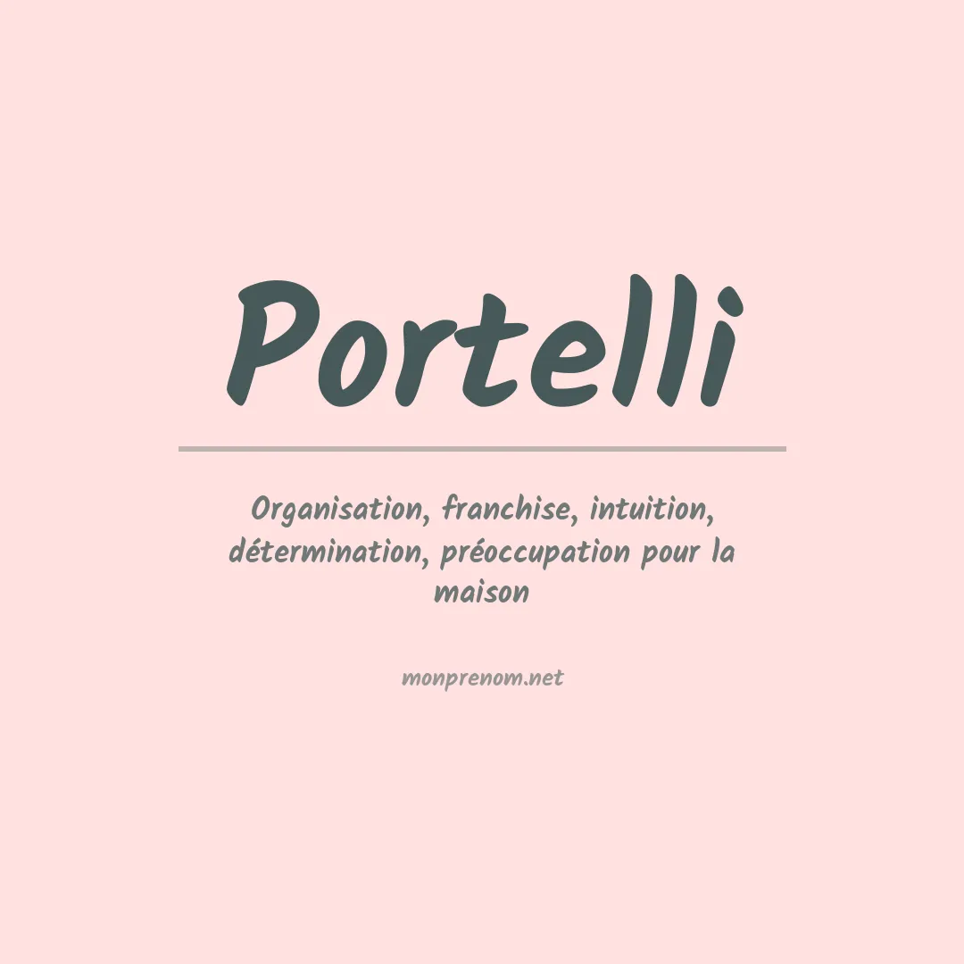 Prénom Portelli