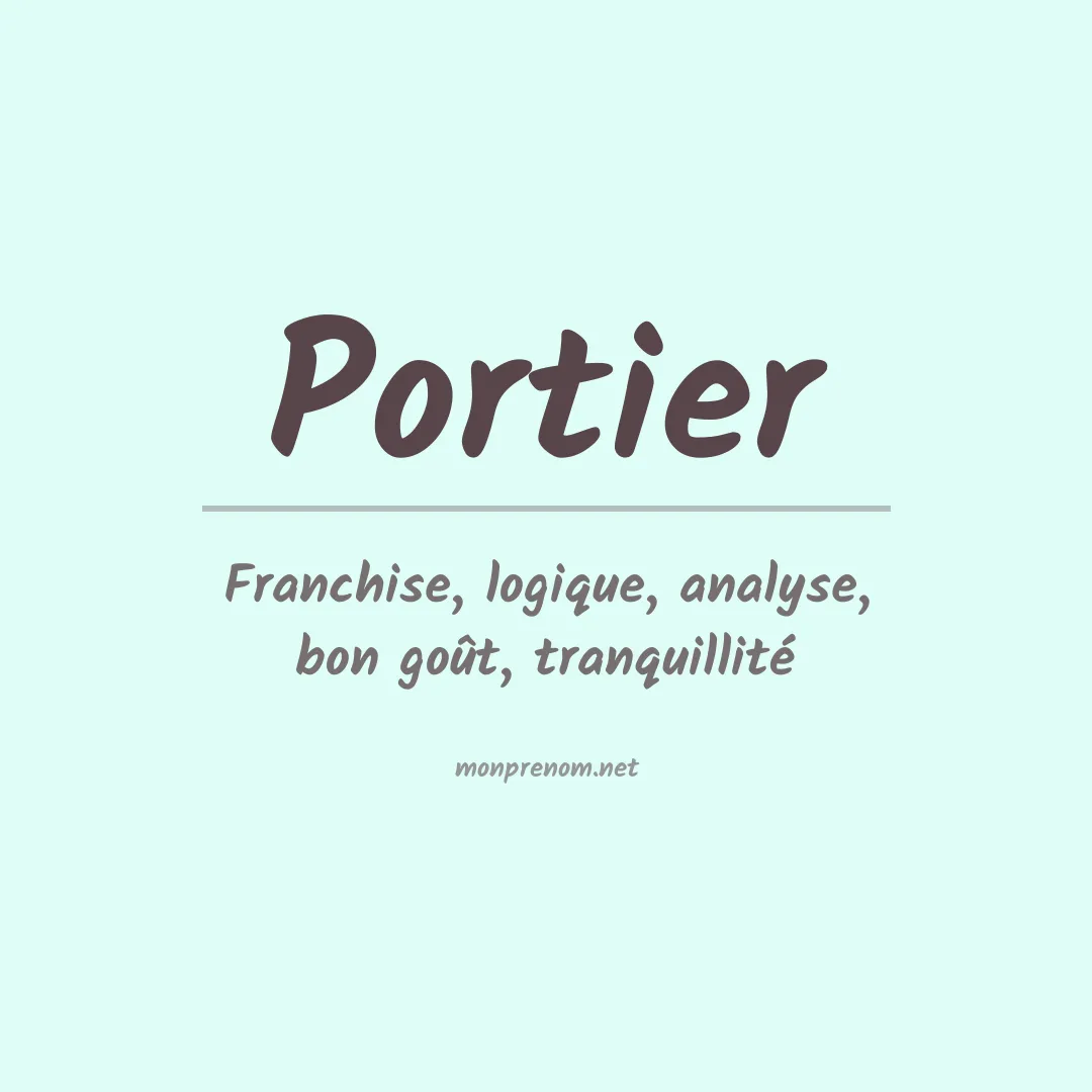 Prénom Portier