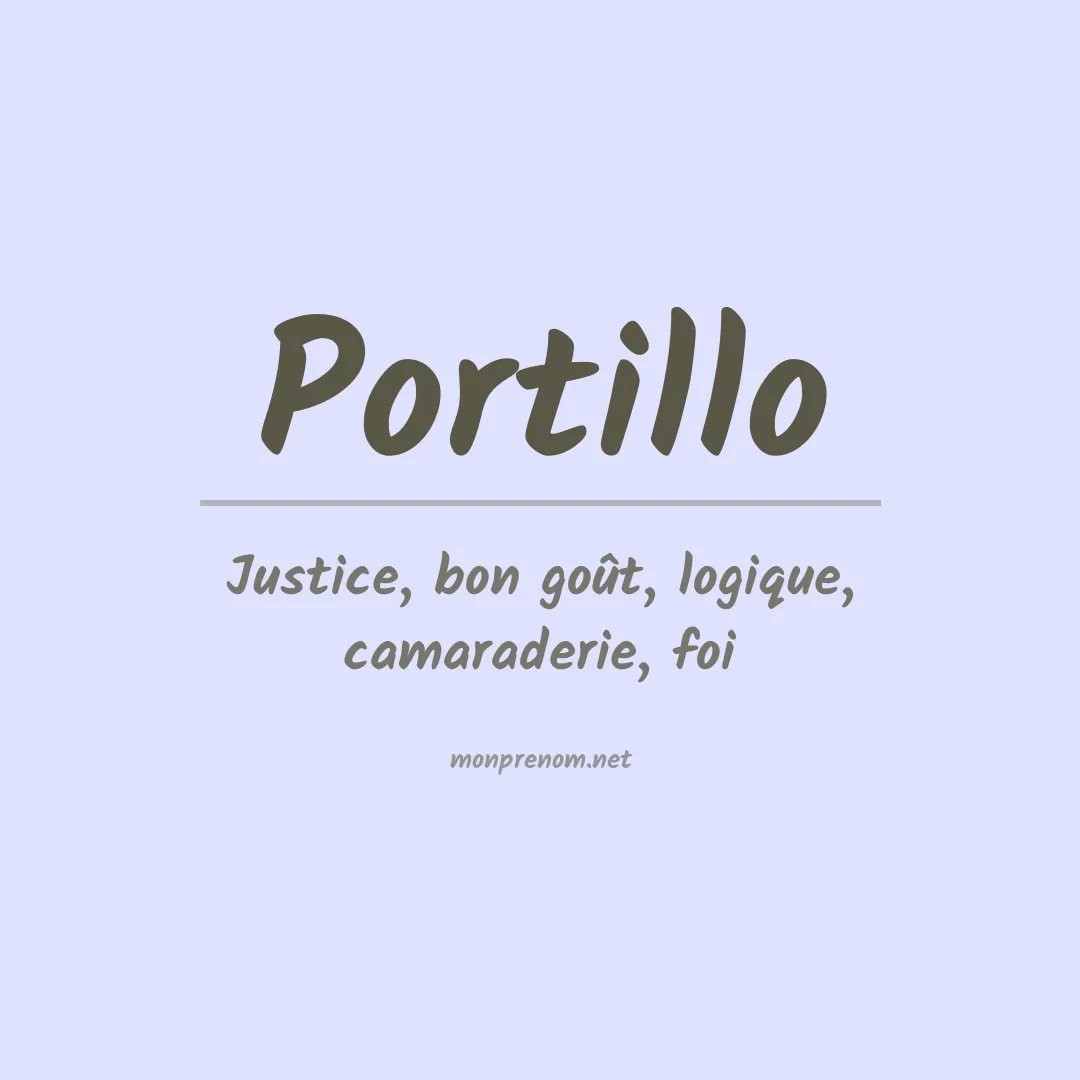 Prénom Portillo