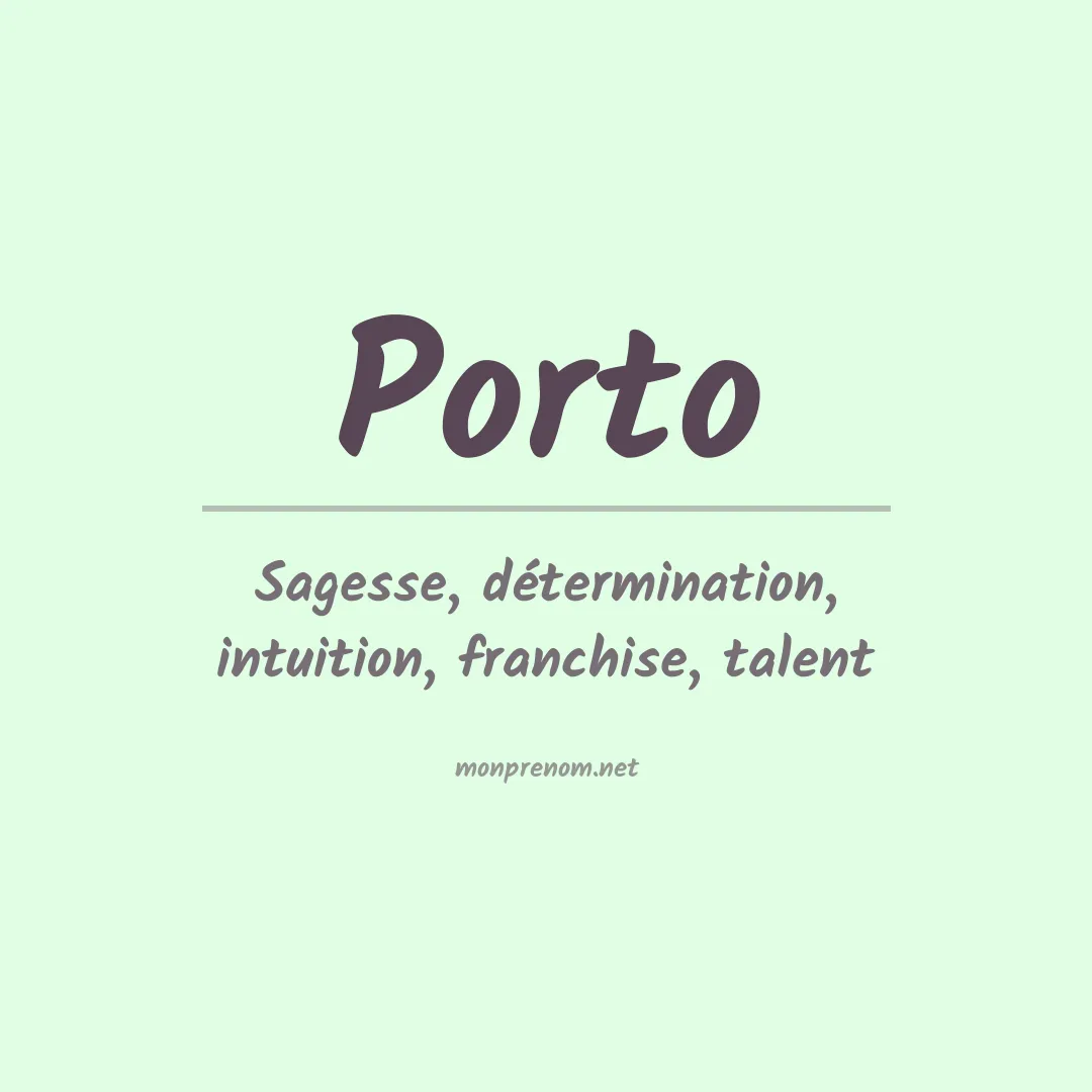 Prénom Porto