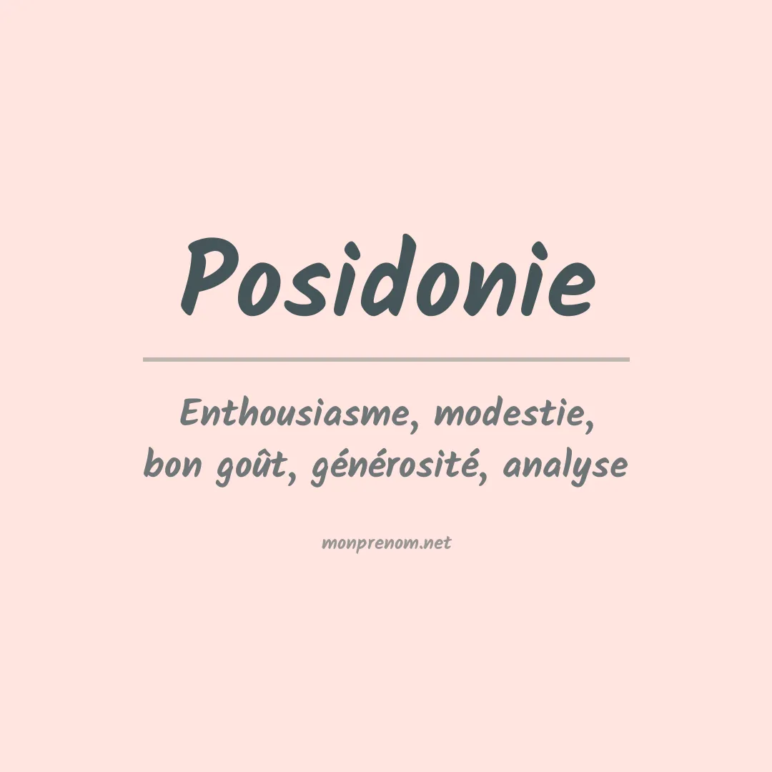 Signification du prénom Posidonie