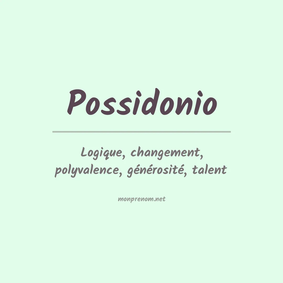 Signification du prénom Possidonio