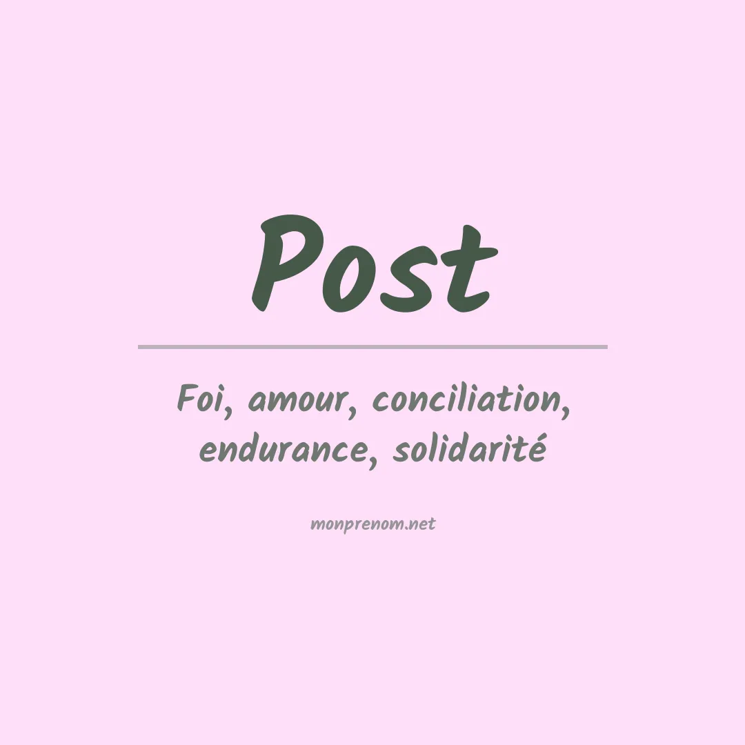 Prénom Post