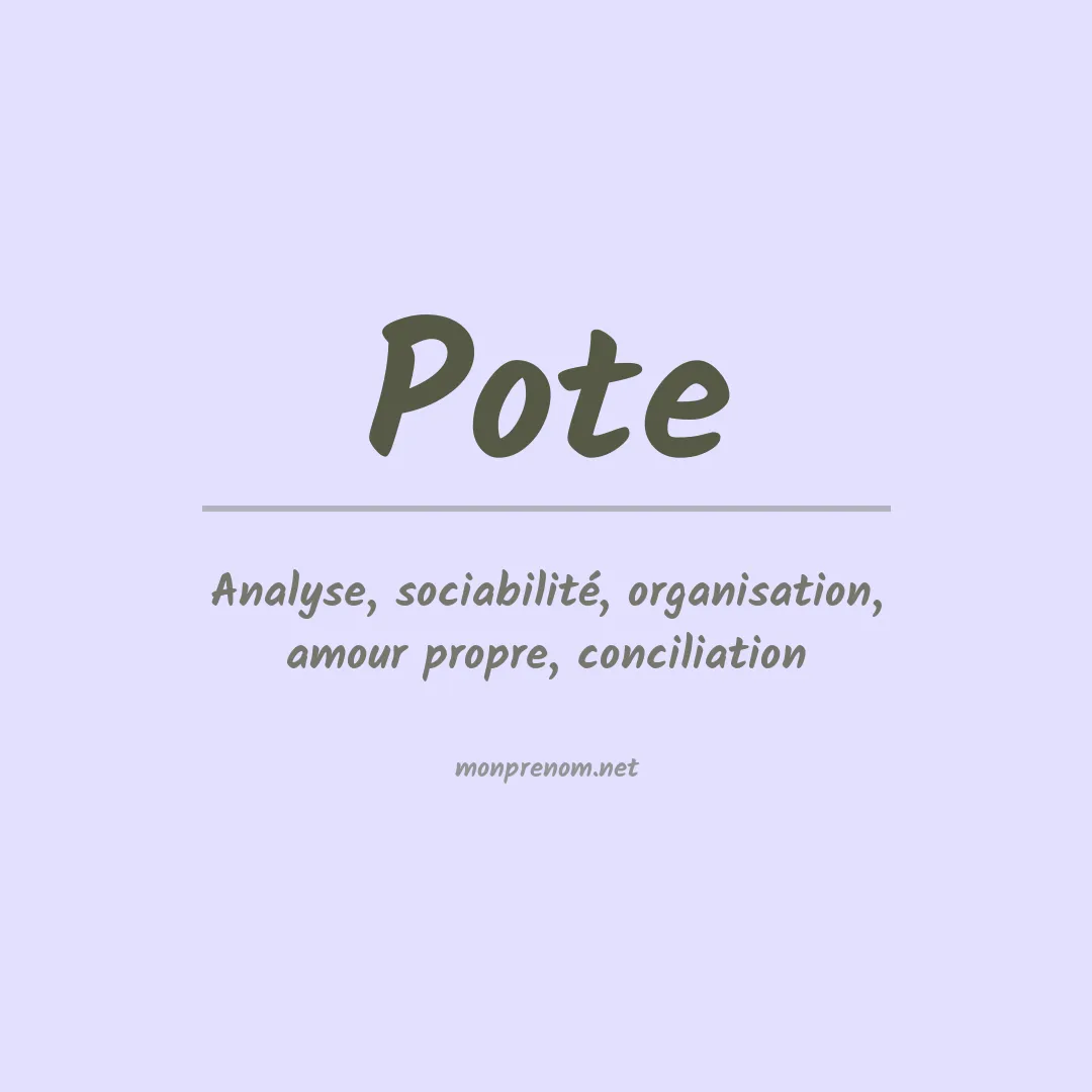 Prénom Pote