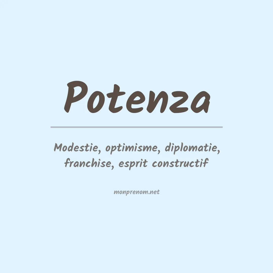 Prénom Potenza