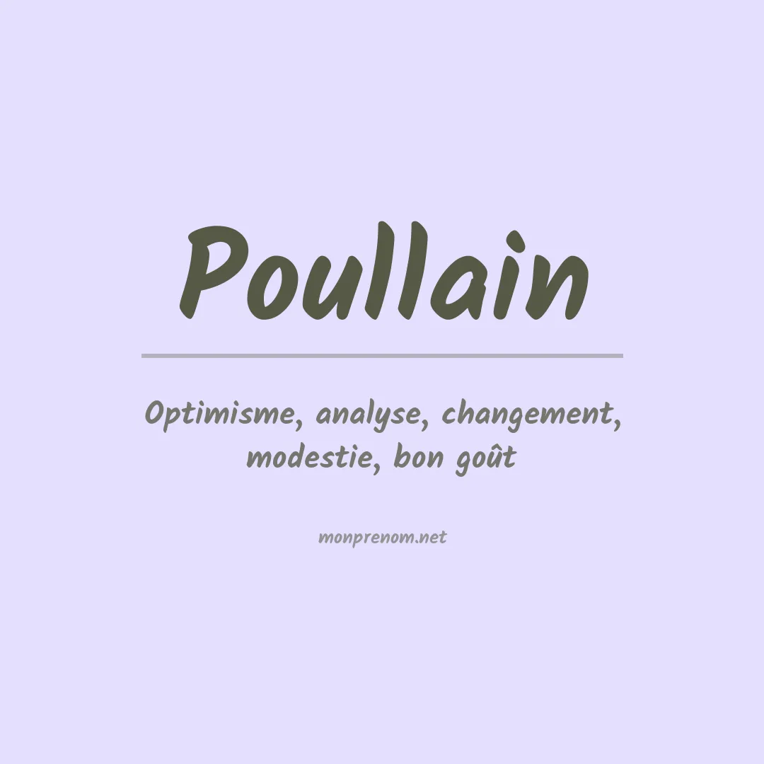 Signification du prénom Poullain