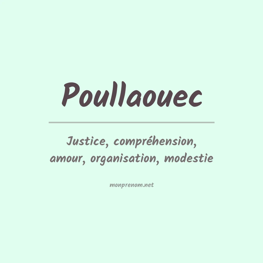 Signification du prénom Poullaouec