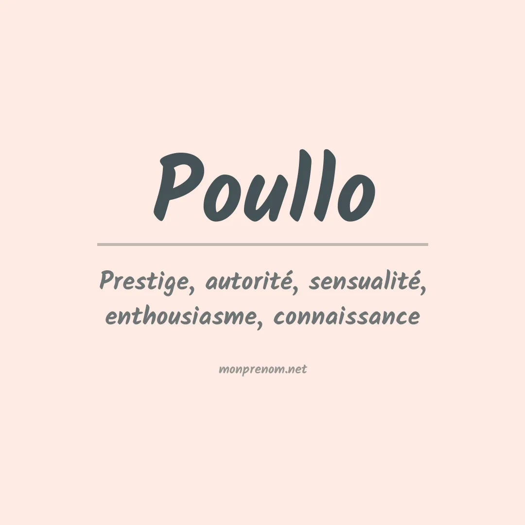 Signification du prénom Poullo