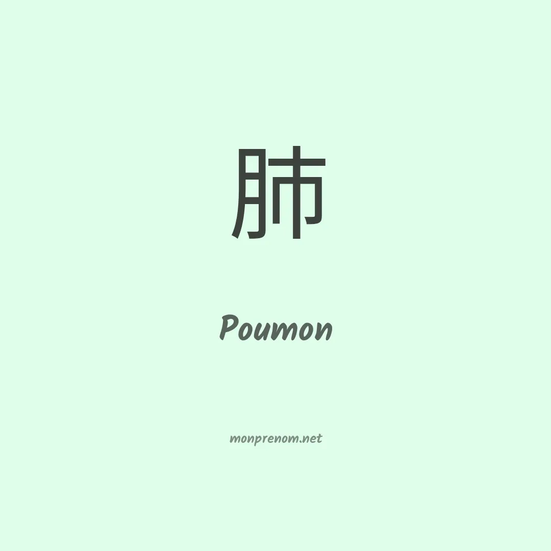 Poumon en chinois