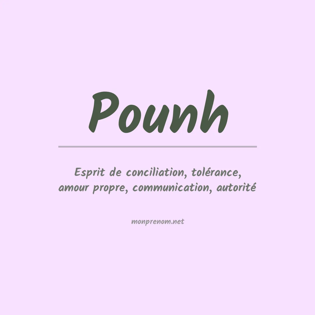 Signification du prénom Pounh