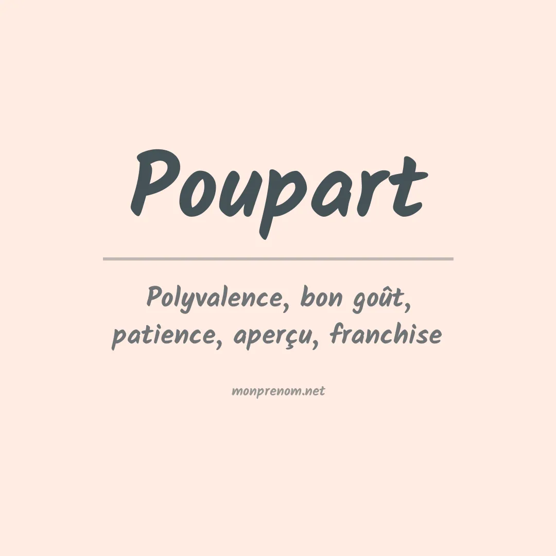 Prénom Poupart