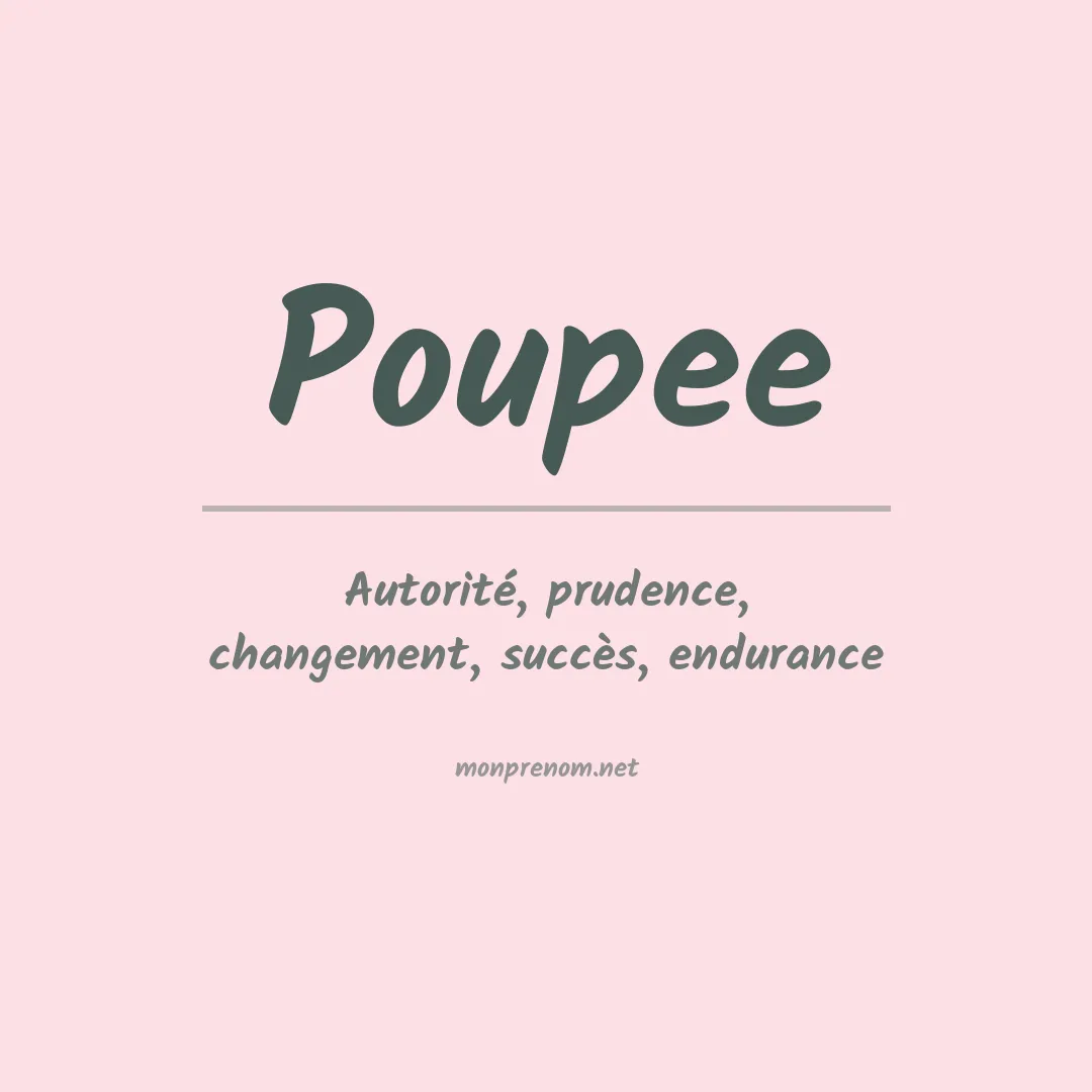 Signification du prénom Poupee