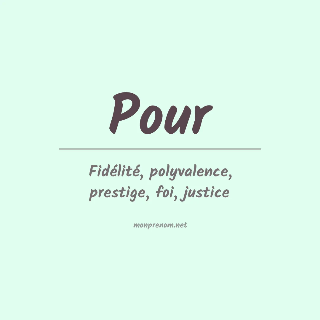 Prénom Pour