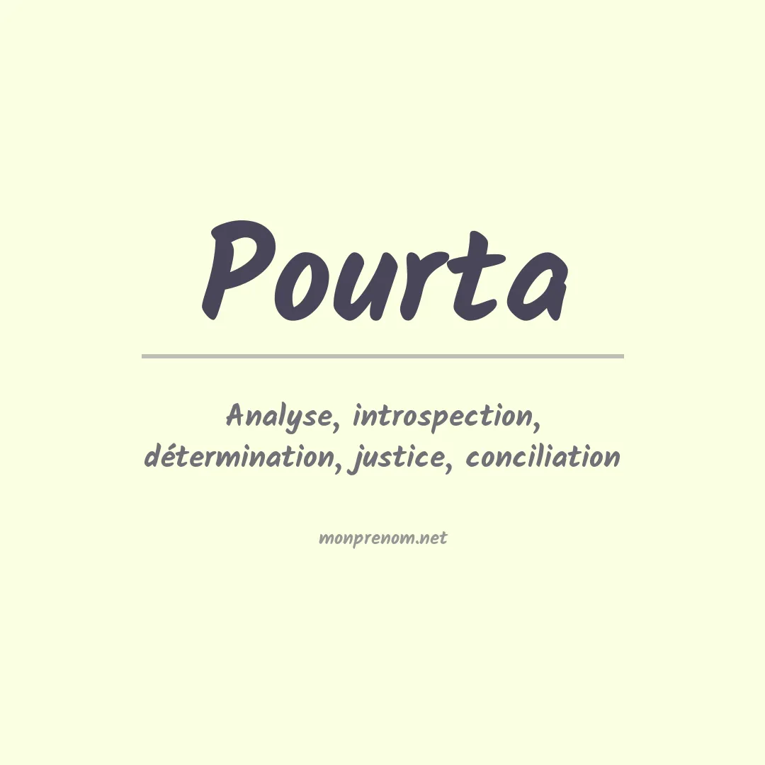 Signification du prénom Pourta
