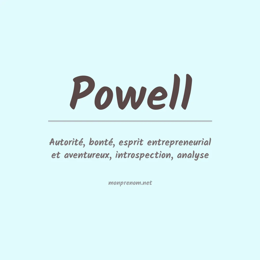 Prénom Powell