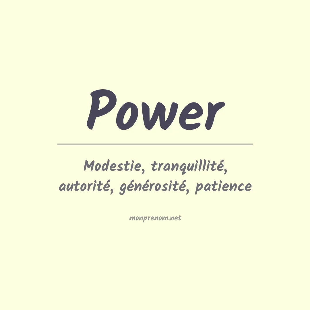 Prénom Power