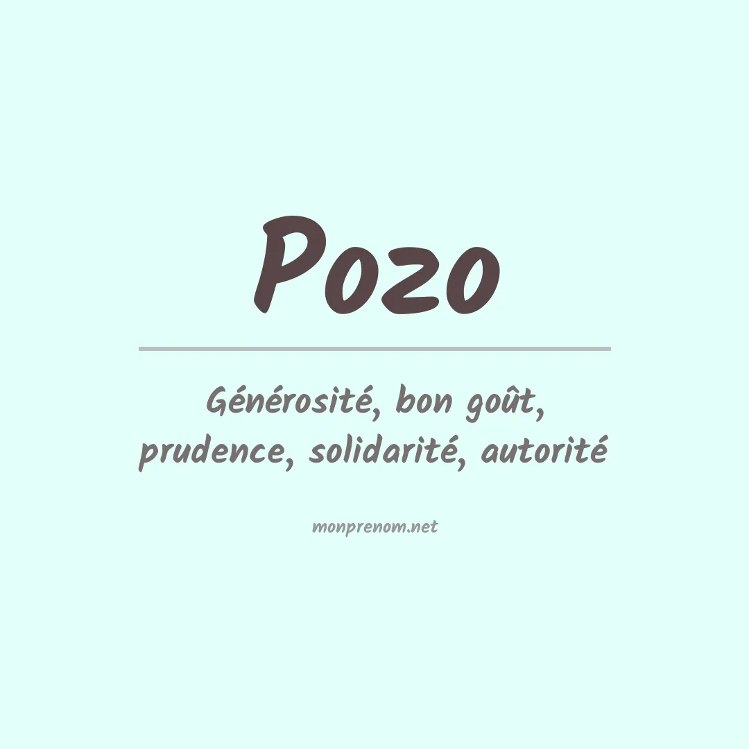 Prénom Pozo