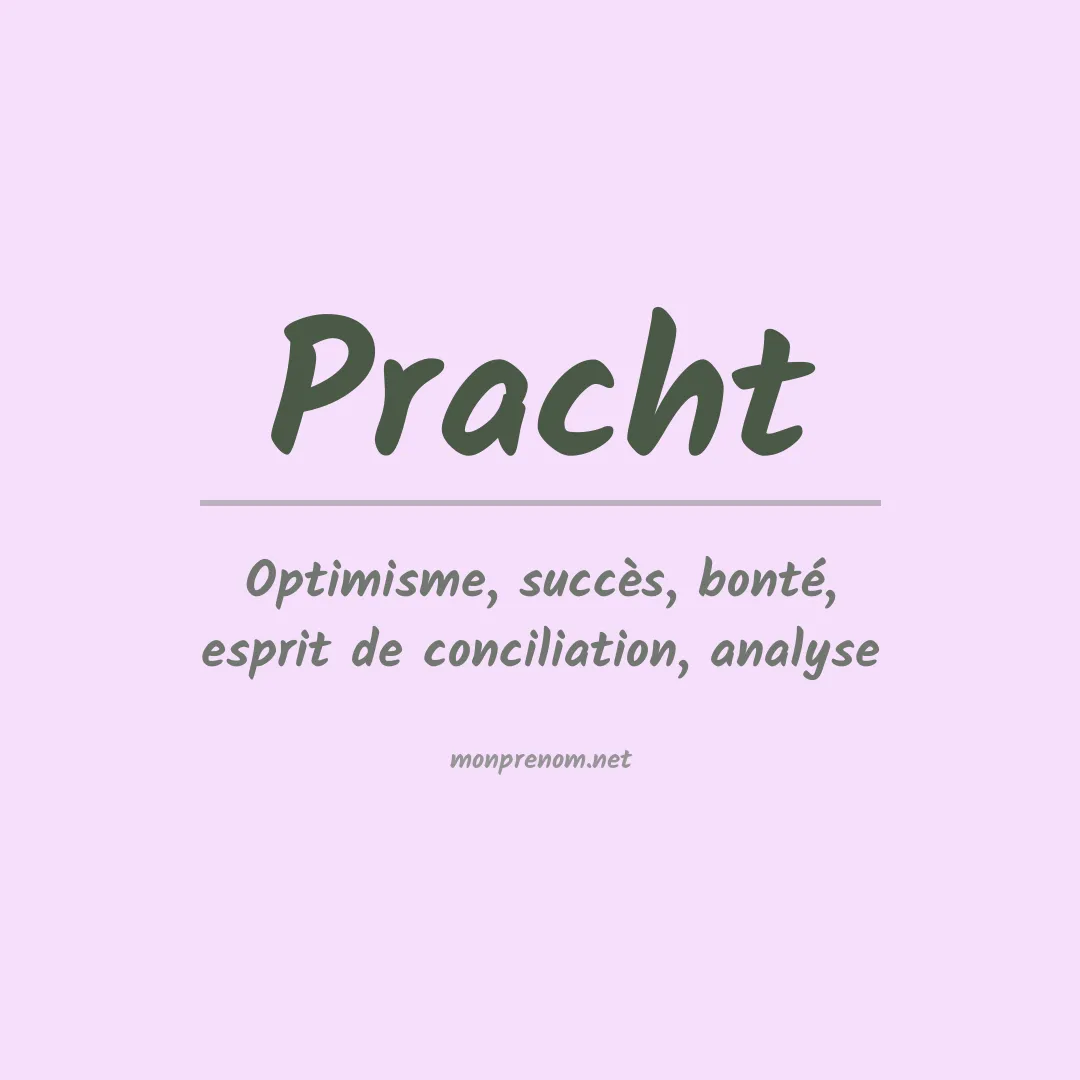 Prénom Pracht