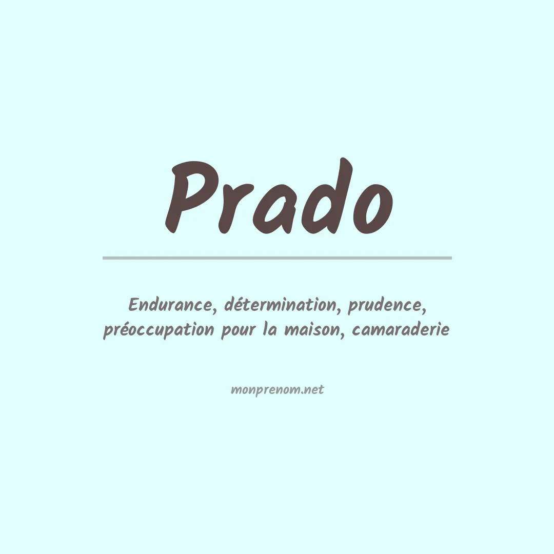 Prénom Prado