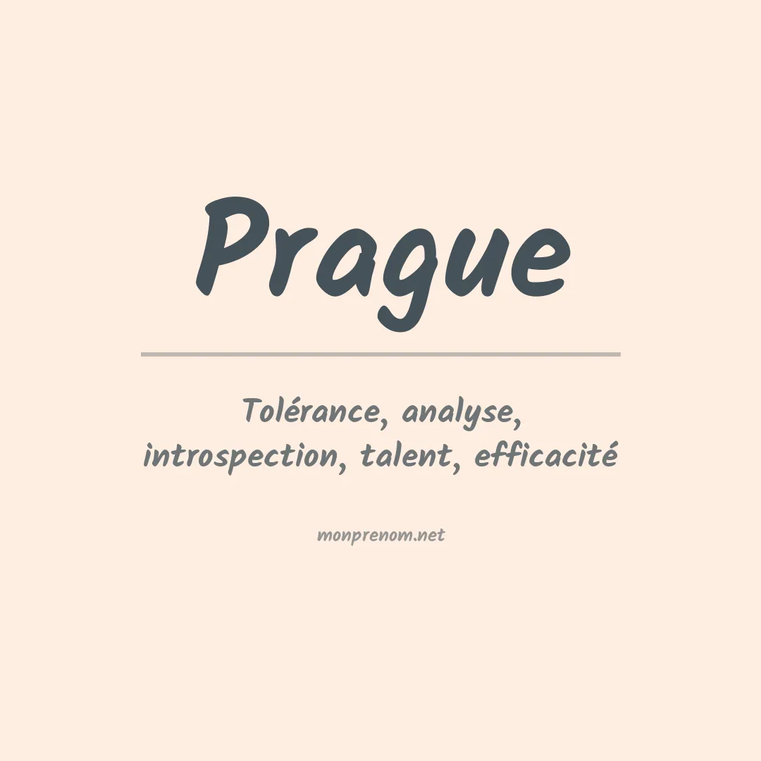 Signification du prénom Prague