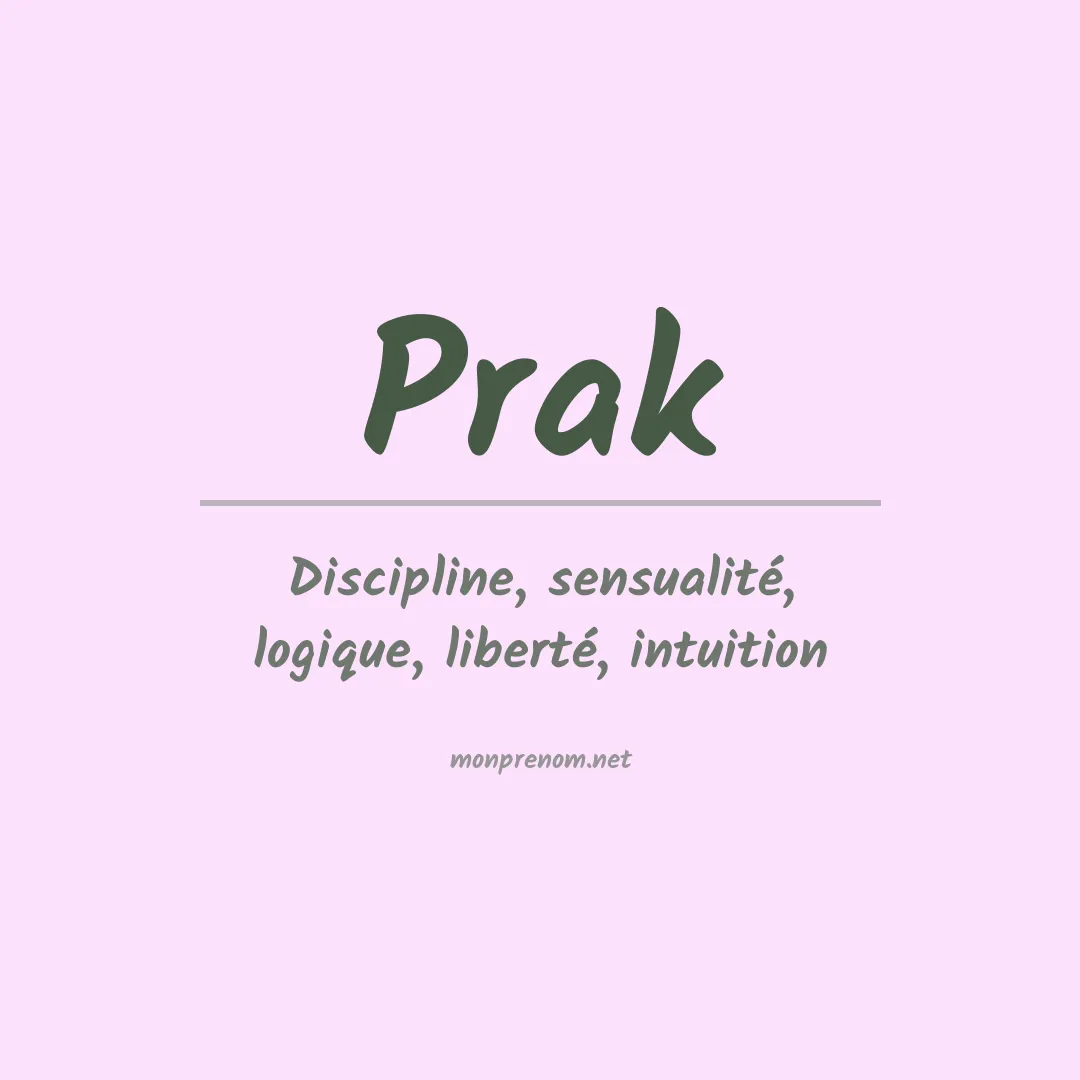 Prénom Prak