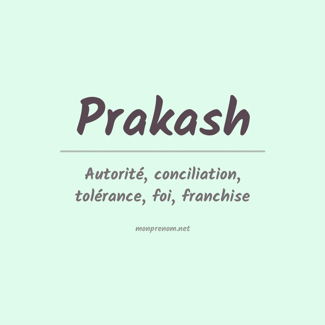 Prénom Prakash