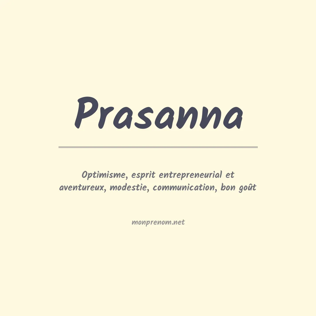 Signification du prénom Prasanna