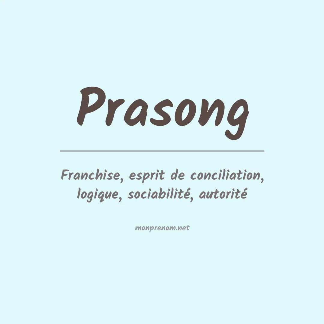 Prénom Prasong
