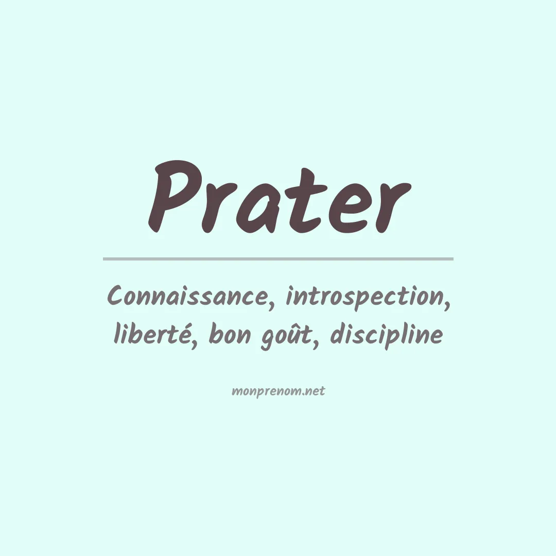 Prénom Prater
