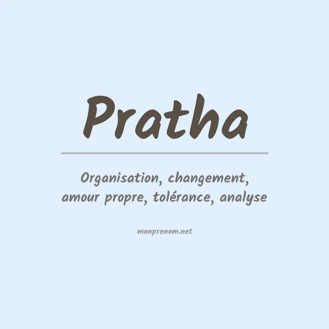 Signification du prénom Pratha