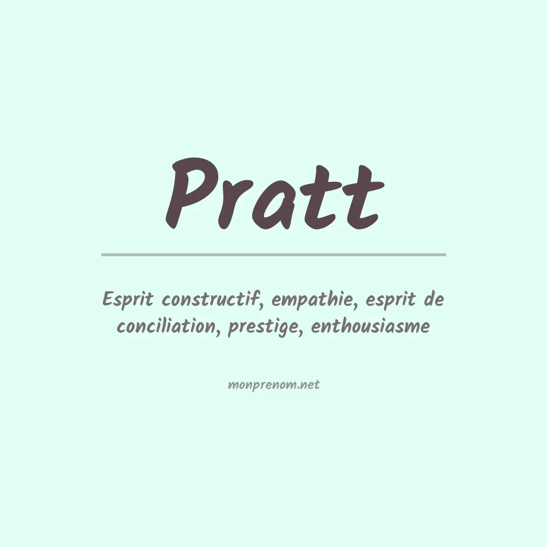 Prénom Pratt