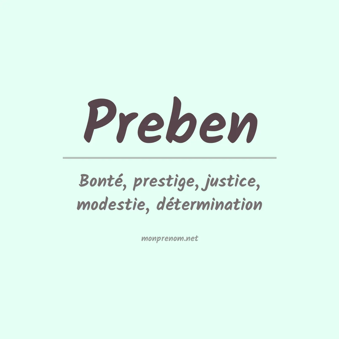 Signification du prénom Preben