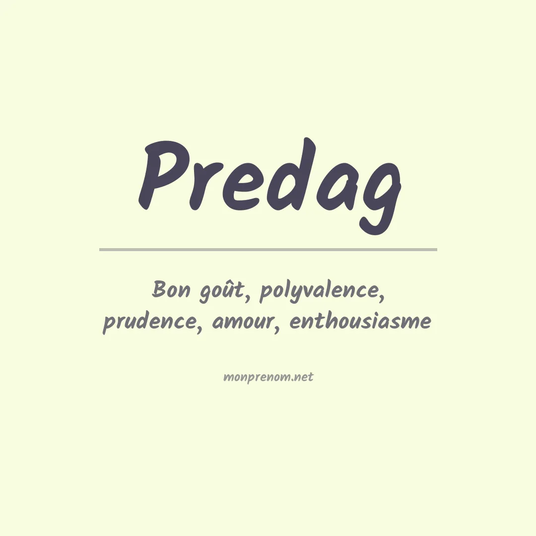 Prénom Predag