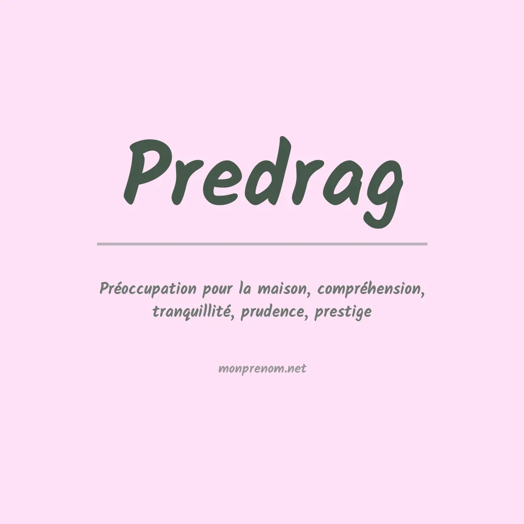 Prénom Predrag