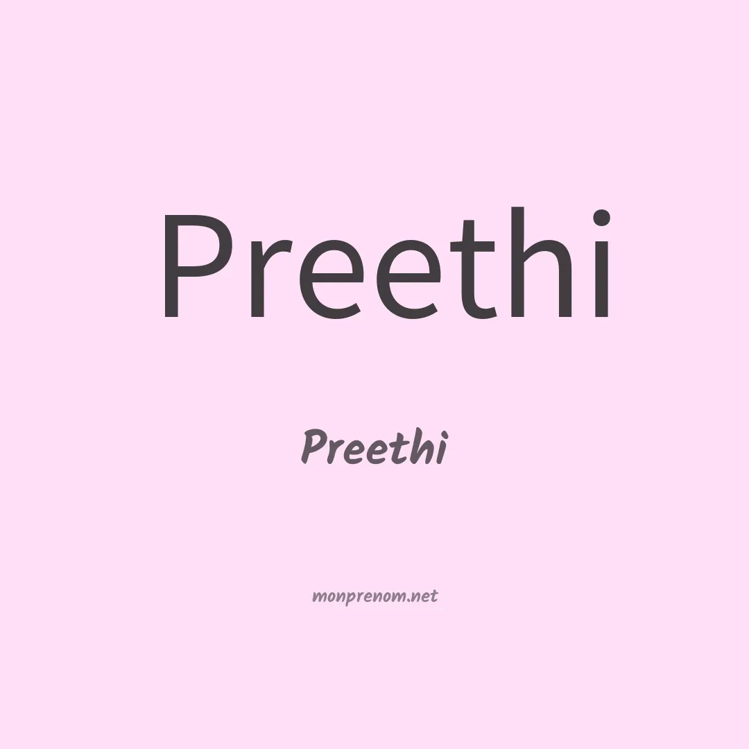 Preethi en chinois
