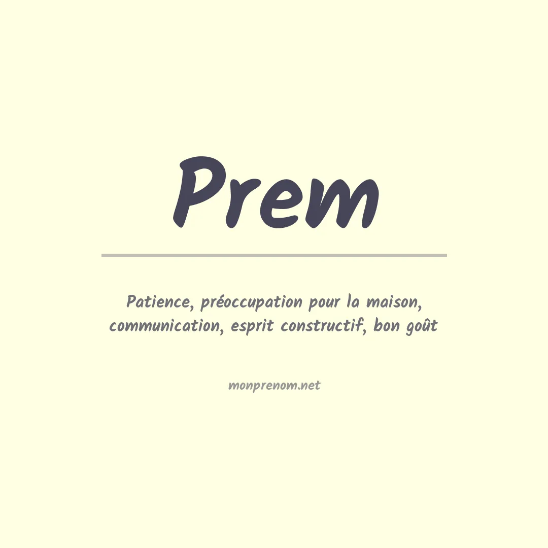 Prénom Prem