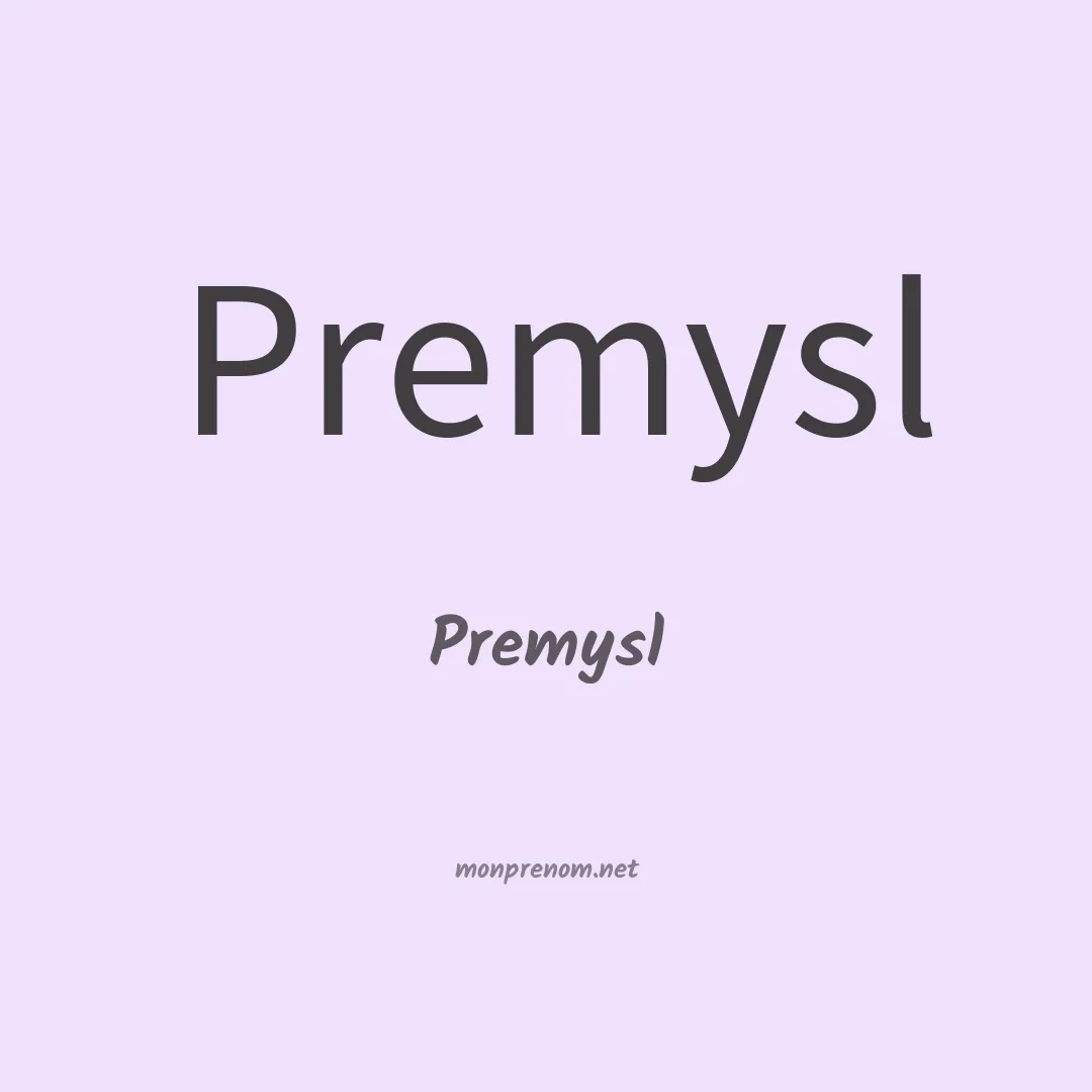 Premysl en chinois