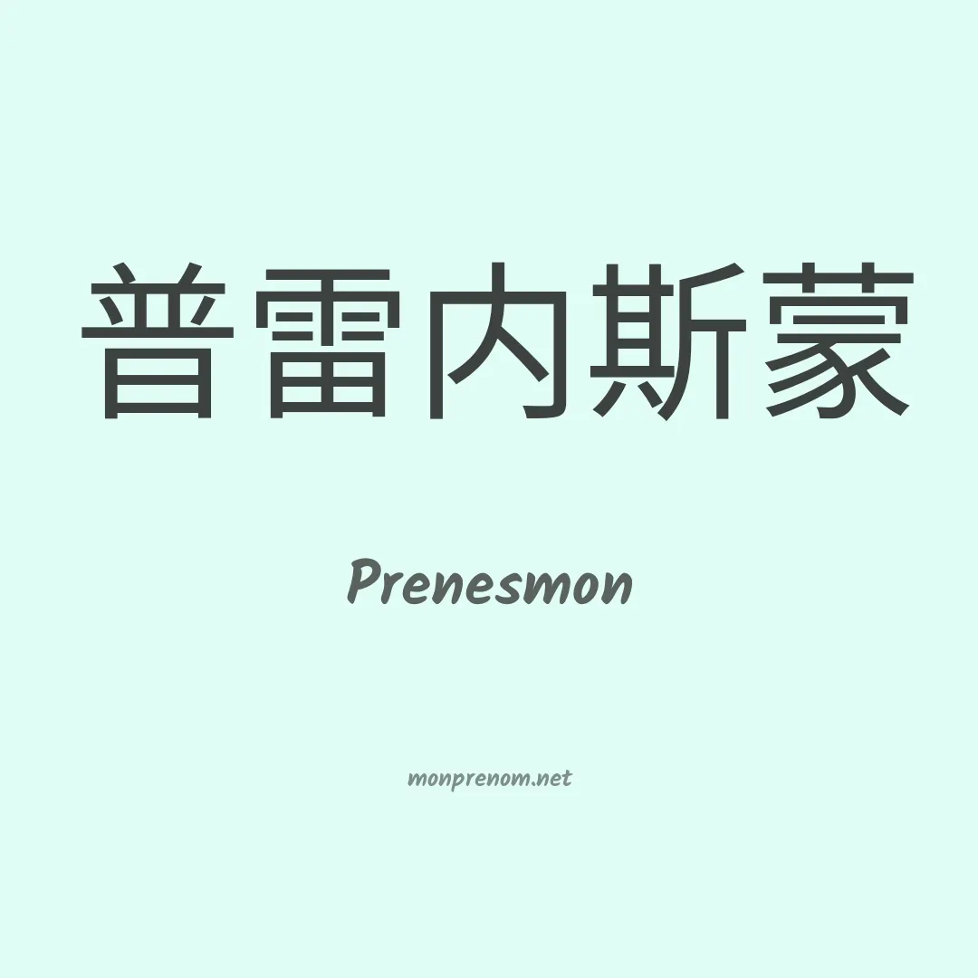 Prenesmon en chinois